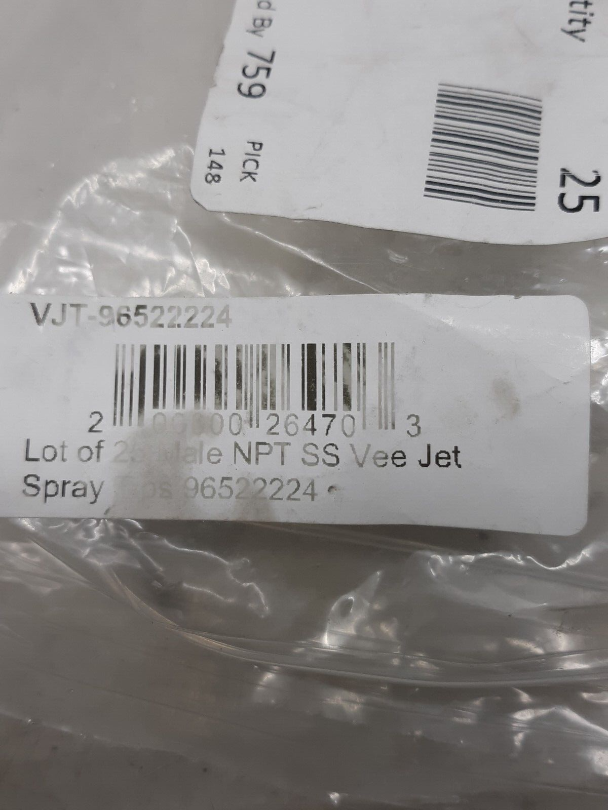 Lot of 25 Flat Fan Water High Pressure Vee Jet Spray Nozzle