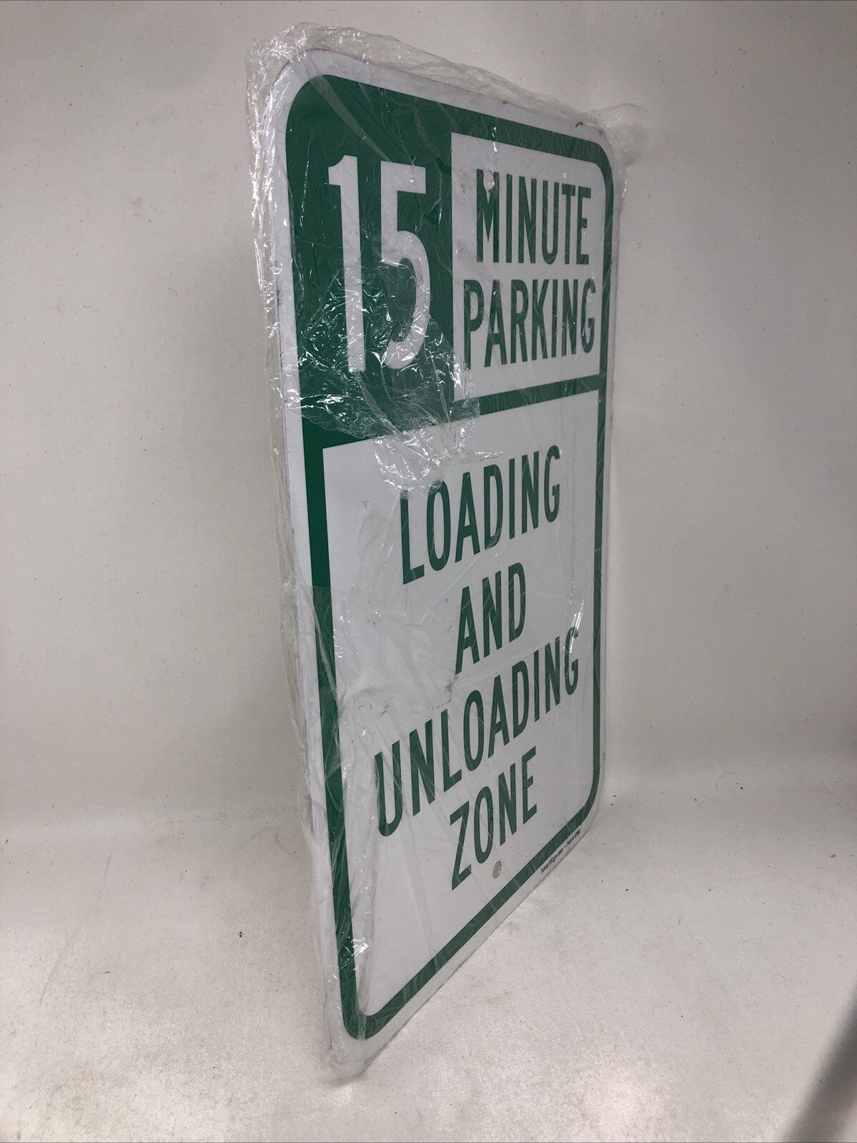 15 Minute Parking Loading & Unloading Zone Heavy Gauge Aluminum Sign 18x12