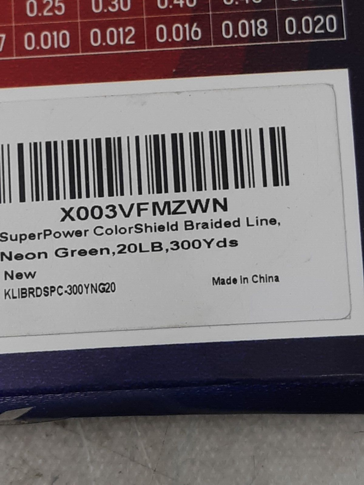 Superpower ColorShield Braided Fishing 20 LB-(300yds)-0.18mm A: Neon Green