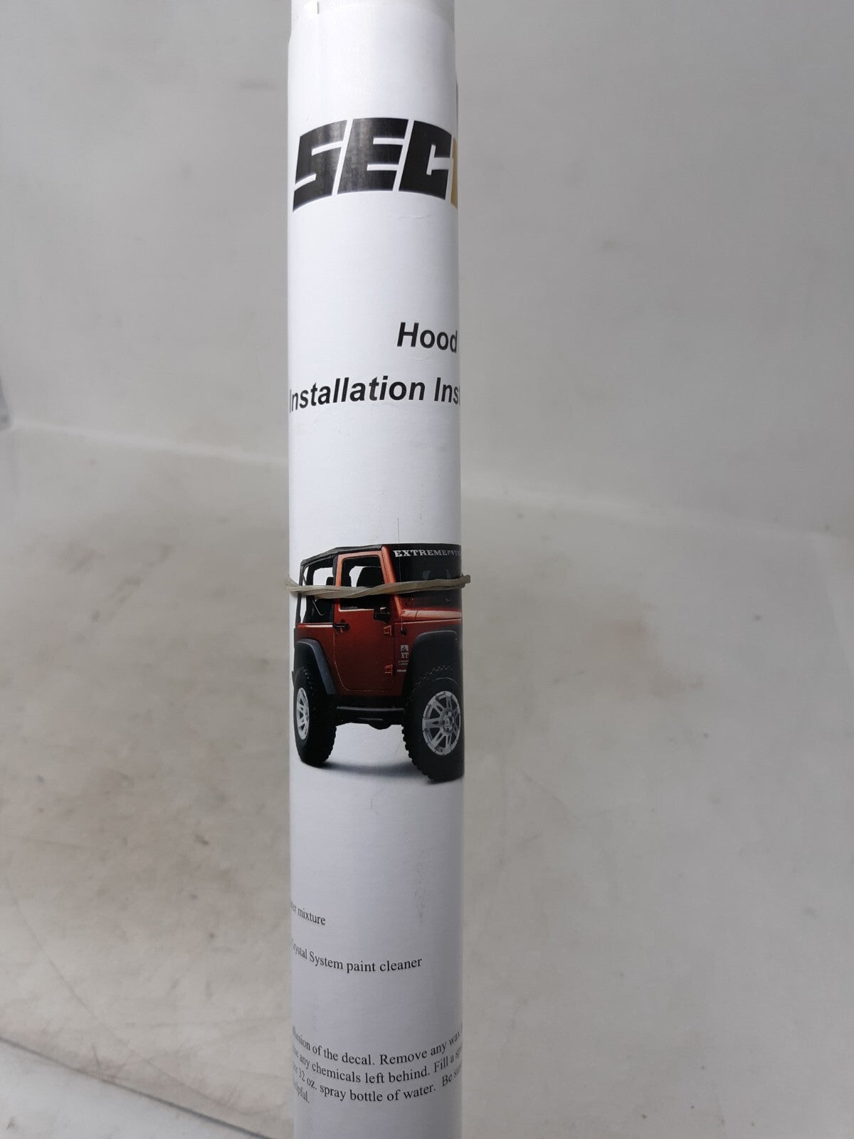 SEC10 Hood Decal; Matte Black for 07-18 Jeep Wrangler JK
