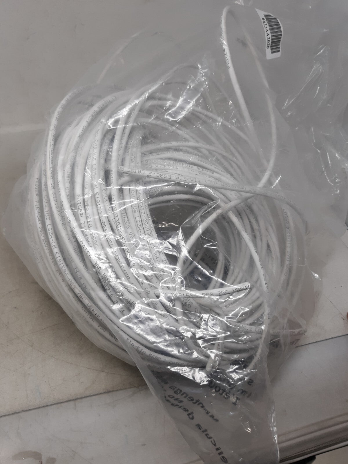 Paige 71B48WT35Z CAT 5e CMR UV 24/4pr Sol Ethernet Cable Spool 100ft White