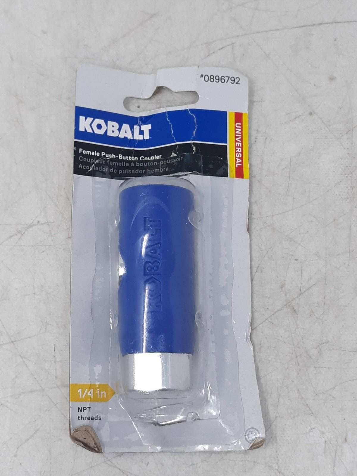 Kobalt SGY-AIR240 Push-Button Female Coupler 1/4-Inch NPT
