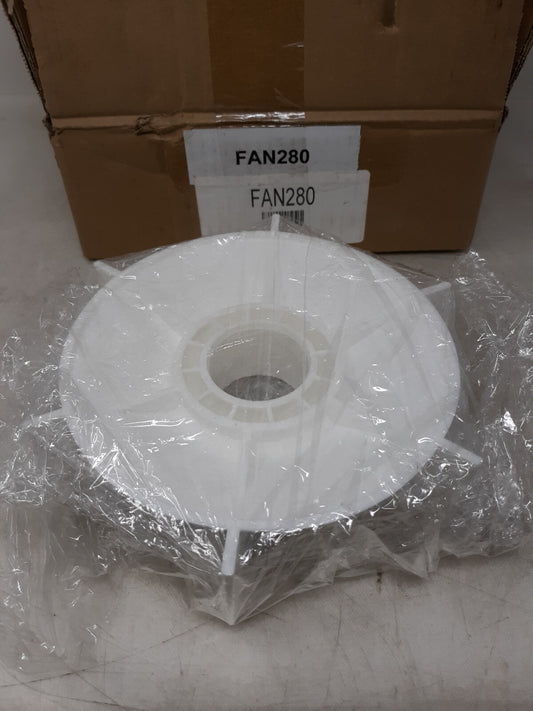 Round Shaft Replacement White Plastic 6 Impeller Motor Fan Vane