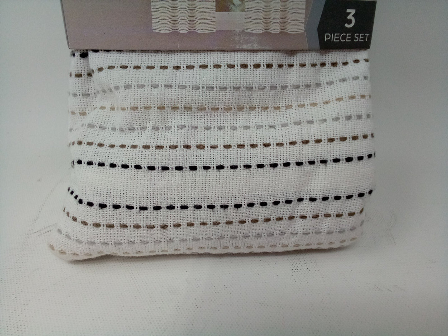 Real Living 3 Piece Tier & Valance Set (54"x14") /2 Tiers (27"x 36")