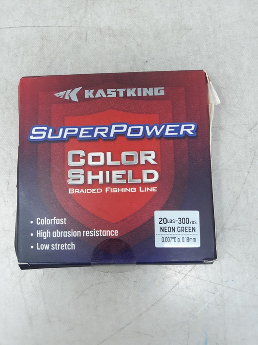 Superpower ColorShield Braided Fishing 20 LB-(300yds)-0.18mm A: Neon Green