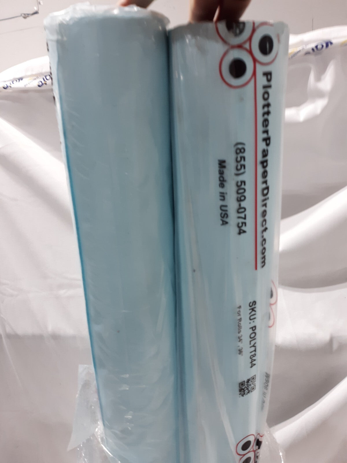 Plotter Paper Direct PolyT844 Plotter Paper – 2 Rolls, Blue - 36" x 500'