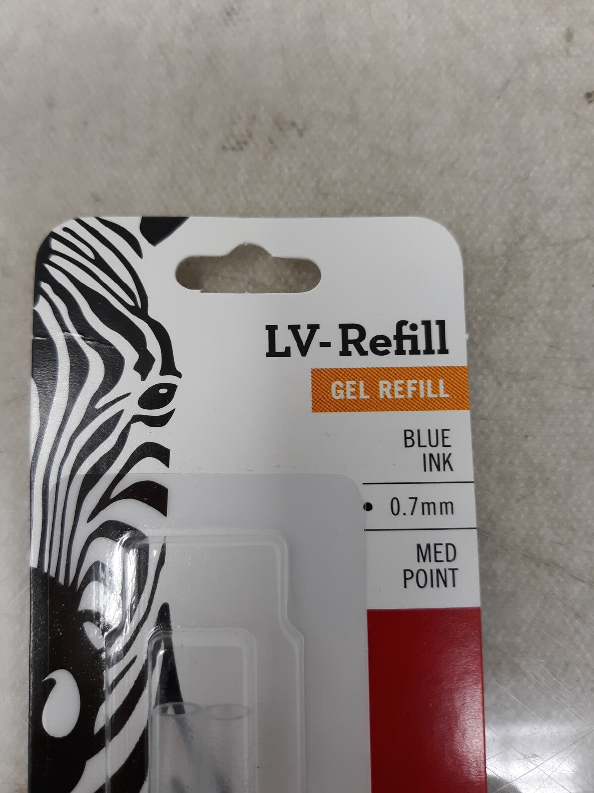 Pk/2 Zebra LV (JF) Gel Refills #87012, 0.7mm Medium, Black