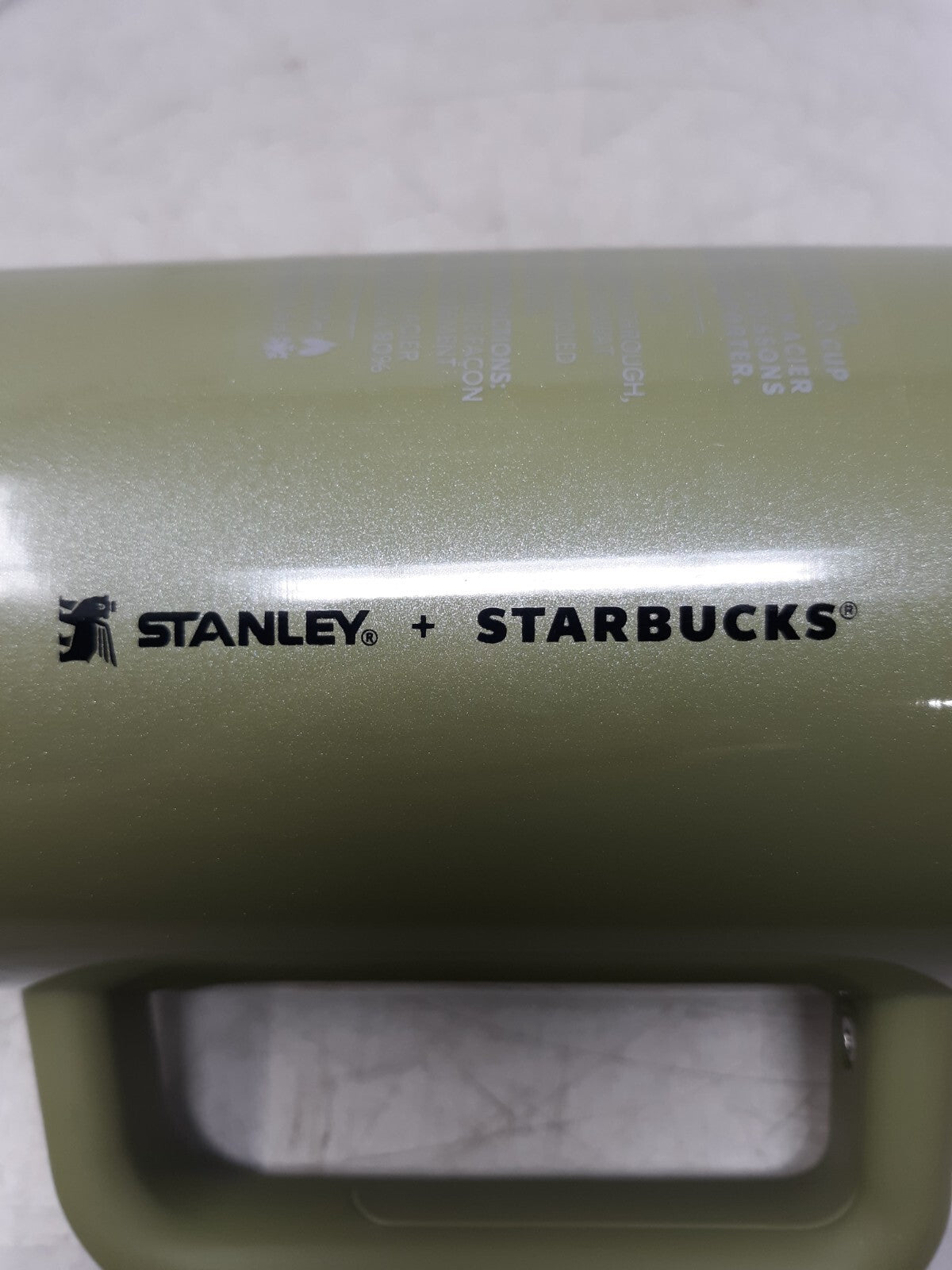 Stanley X Starbucks Olive Green Pearl 40oz Tumbler Glitter Fall Release 2024 New