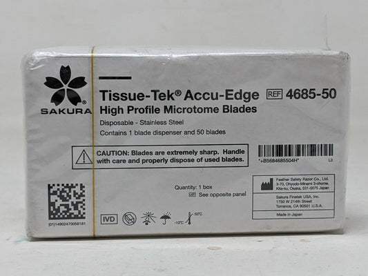 Sakura Tissue-Tek Accu-Edge Paraform Disposable Microtome Blade; 50/cs 4685-50