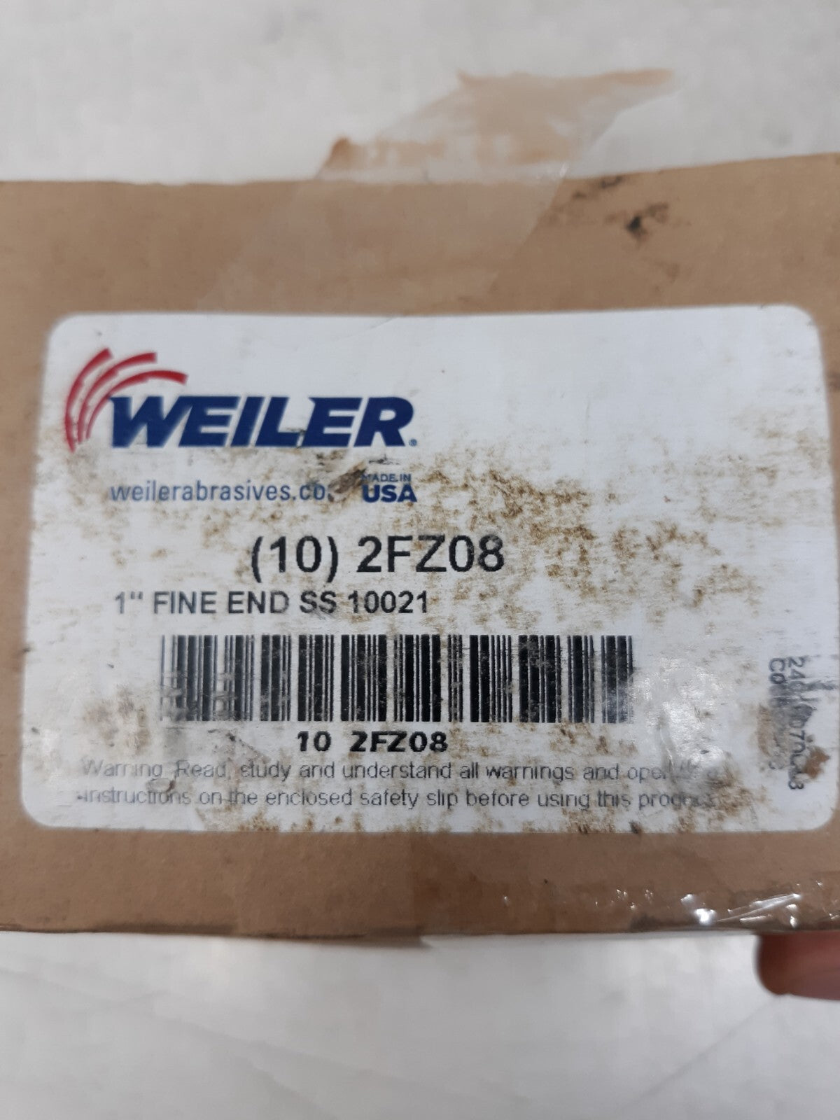 Weiler 10021 1" Brush Dia Fine End Brush 1/4" Dia Steel Shank 22000 Max RPM