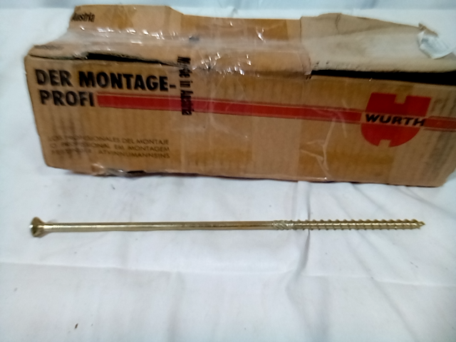 Wurth 8mm (5/16") x 280mm (11") Countersink ASSY 3.0 Screw 100 Count