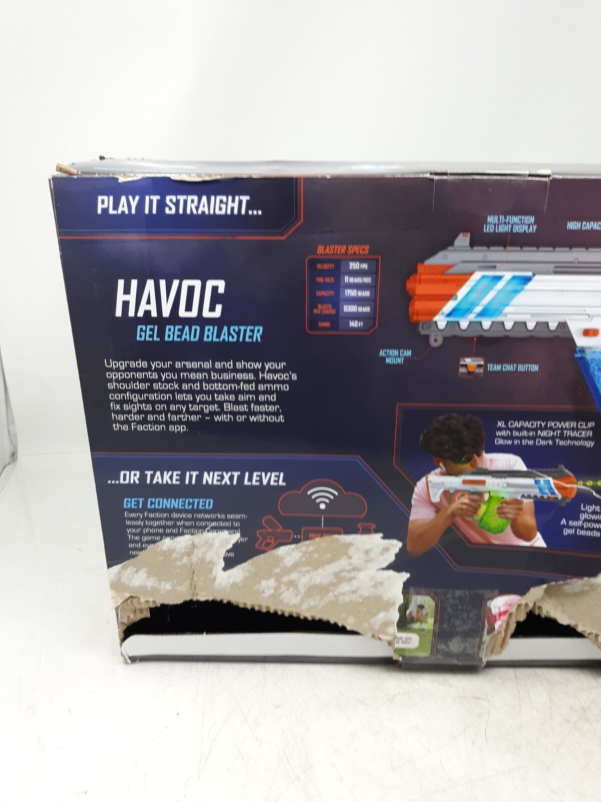 Faction Battle System Havoc Gel Bead Blaster - Motorized, 10,000 Beads, App-Enab