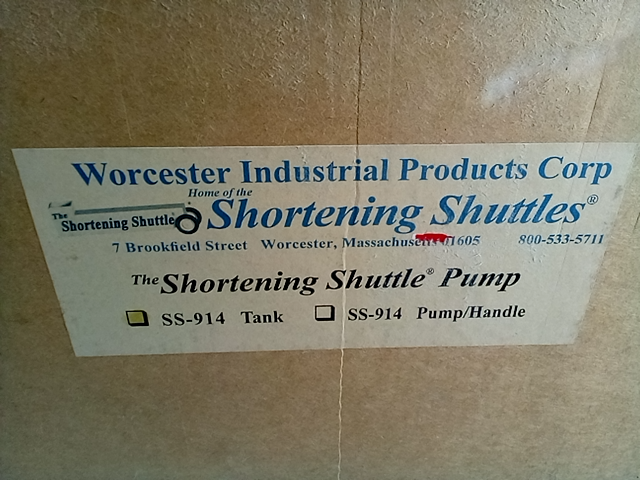 Worcester 01-SS-914-W Simplicity Series Shortening Shuttle *Tank Only