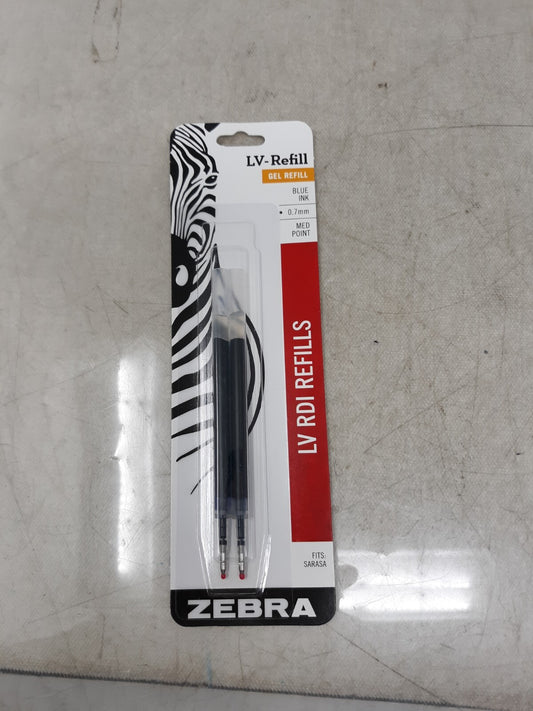 Pk/2 Zebra LV (JF) Gel Refills #87012, 0.7mm Medium, Black