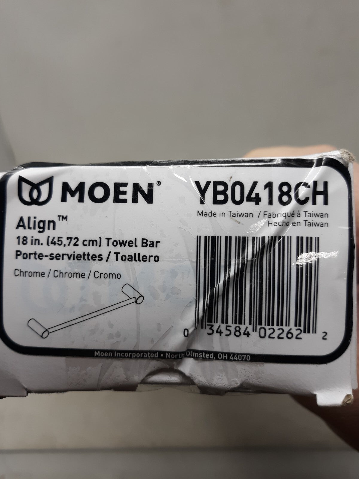 Moen YB0418CH Align 18" Towel Bar, Chrome