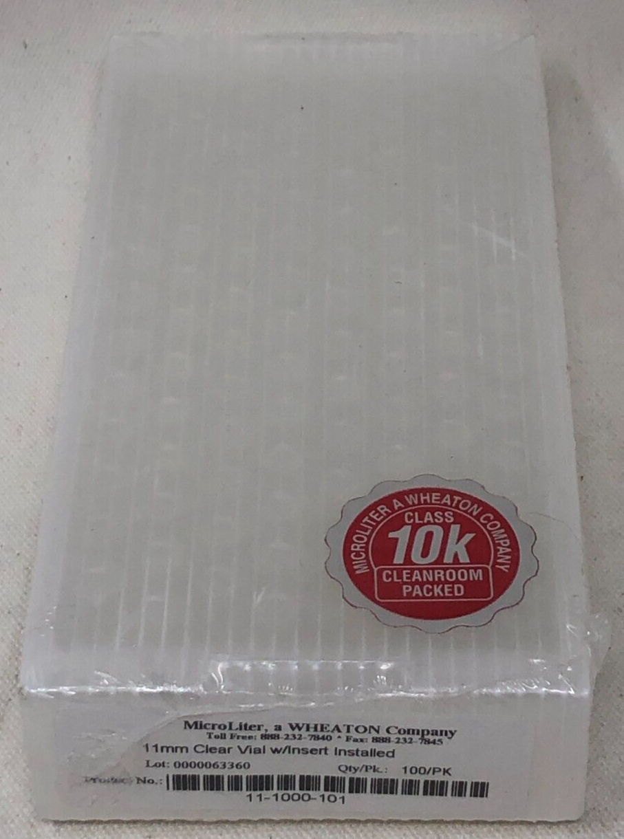 Microliter Analytics 11-1000-101 11mm Crimp Top Clear Vial 12 x 32mm 100/Qty