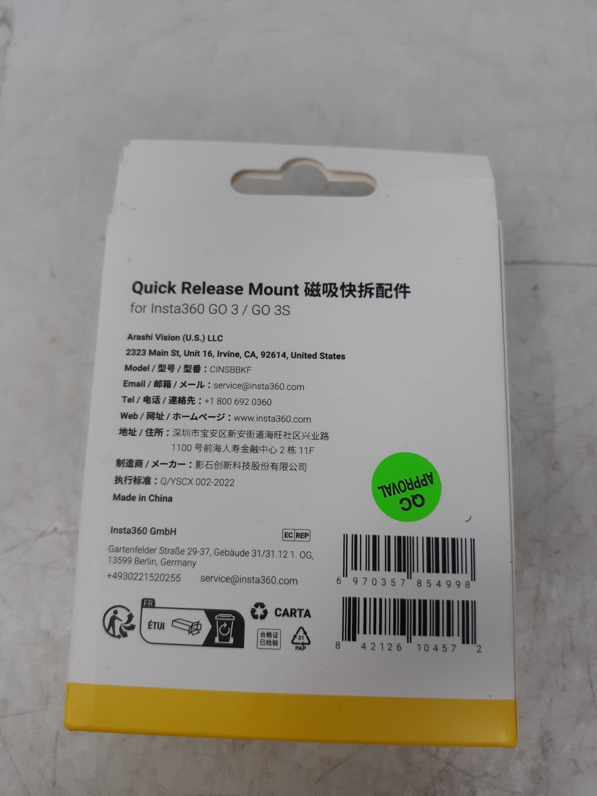 Insta360 GO 3 Quick Release Mount