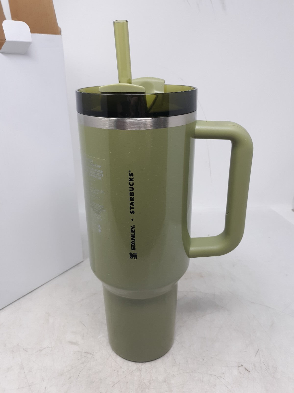 Stanley X Starbucks Olive Green Pearl 40oz Tumbler Glitter Fall Release 2024 New