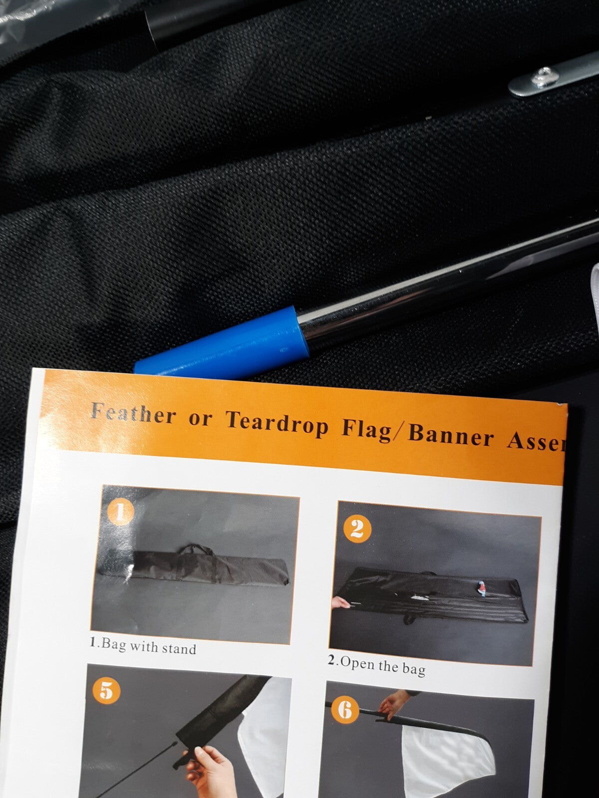 Pickleball 14ft Teardrop Flag Set Feather Flag - INCLUDES POLE KIT + SPIKE