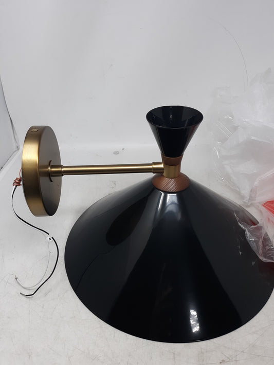 Soho House Wall Sconce Light Fixture Matte Black & Brass 6W UL Rated