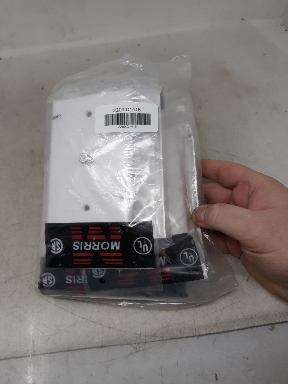 Lot of 10 Morris 87511 Midsize Single F Connector Wall Plate, White