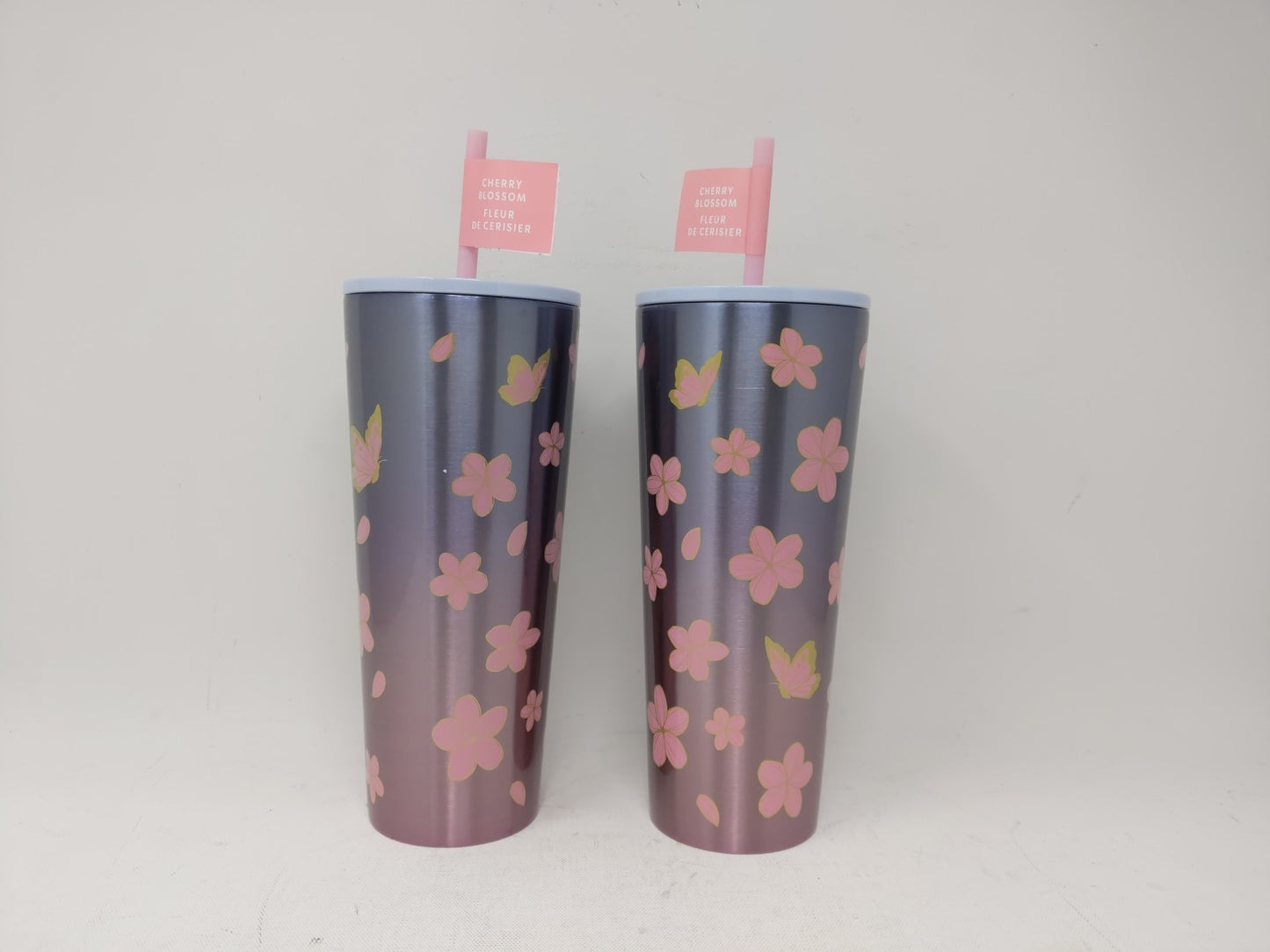 Starbucks 2025 SS Cherry Blossom Cold Cup Tumbler 24oz. 2PCS Give to a Friend :)