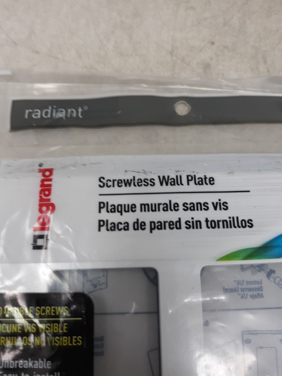 RWP262W - RADIANT TWO SCREWLESS WALL PLATE - WHITE FINISH