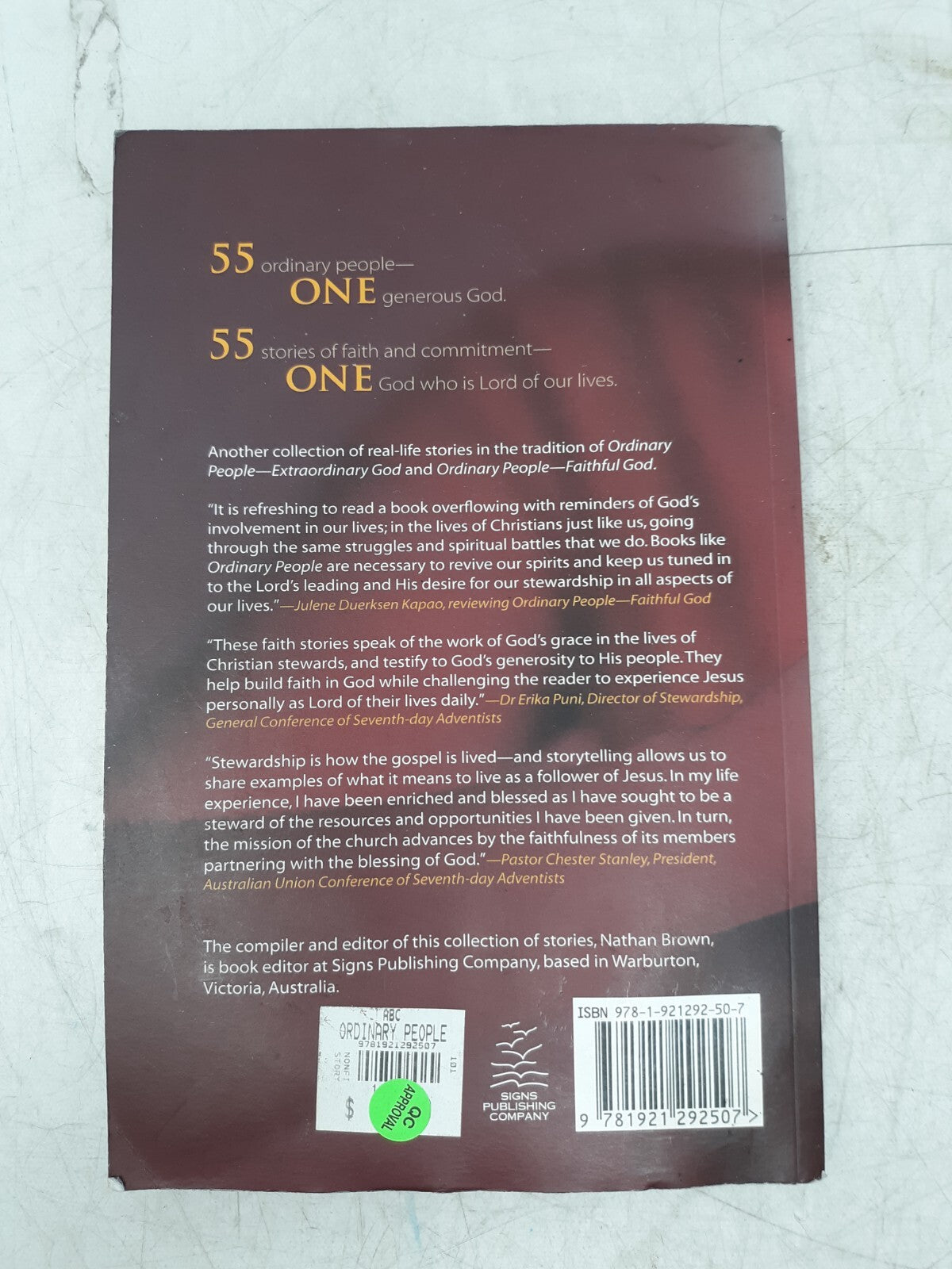 Ordinary People, Generous God: More Stories of Faith and Commitment