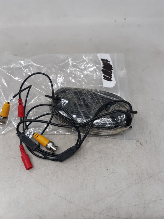 Security Camera Cable BNC CCTV Video Power DVR 50 FT Black