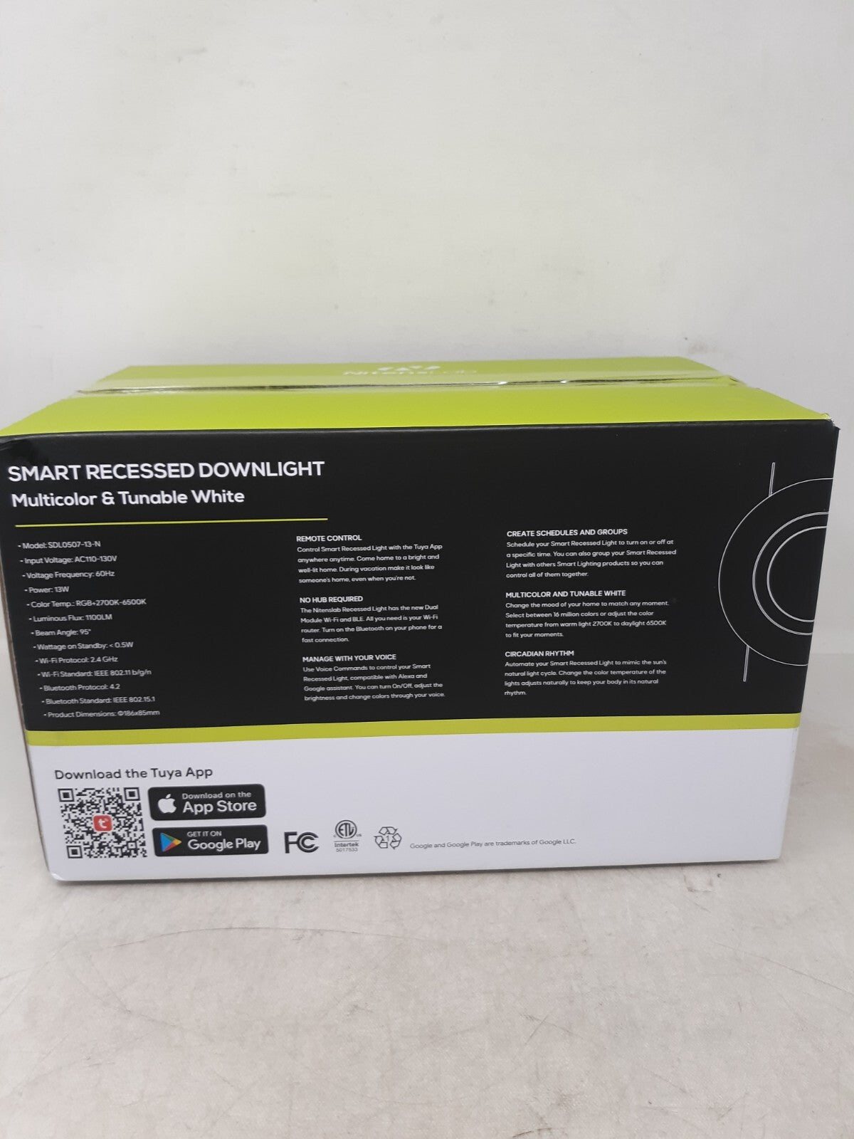 Nitenslab Smart Retrofit Can Lights 6inch 12W 1000LM,6 Pack Smart LED Lights