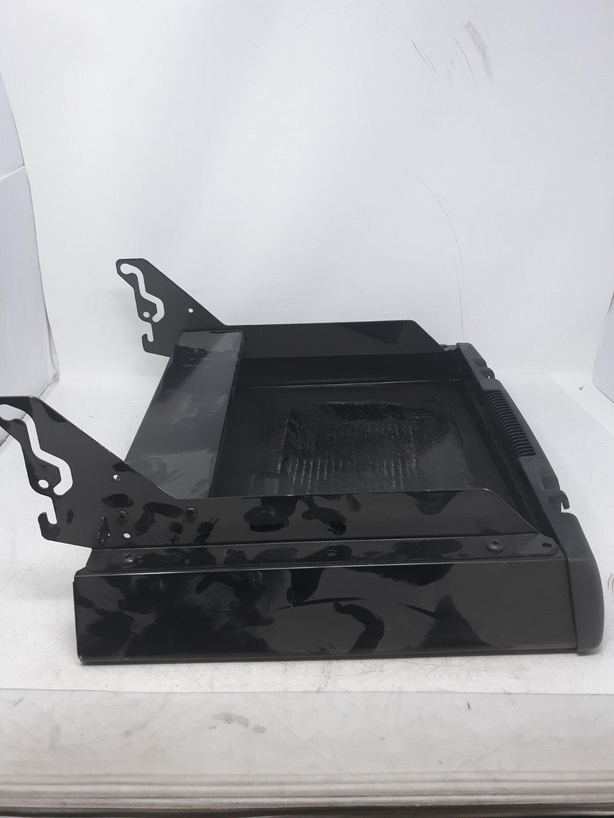 OEM Vehicle Center Console Storage Bin Assembly Black Plastic & Metal