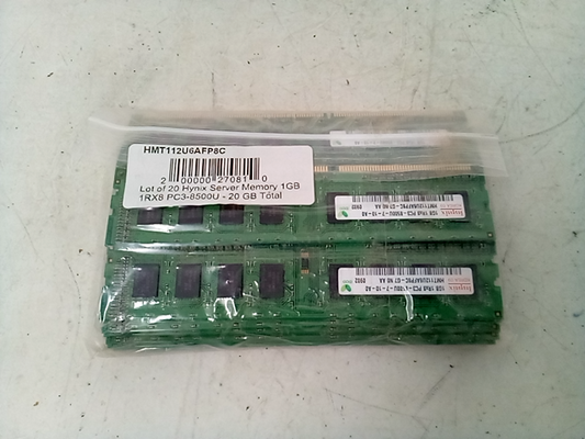 Lot Of 20 Hynix Server Memory 1GB, 1RX8 PC3-8500U