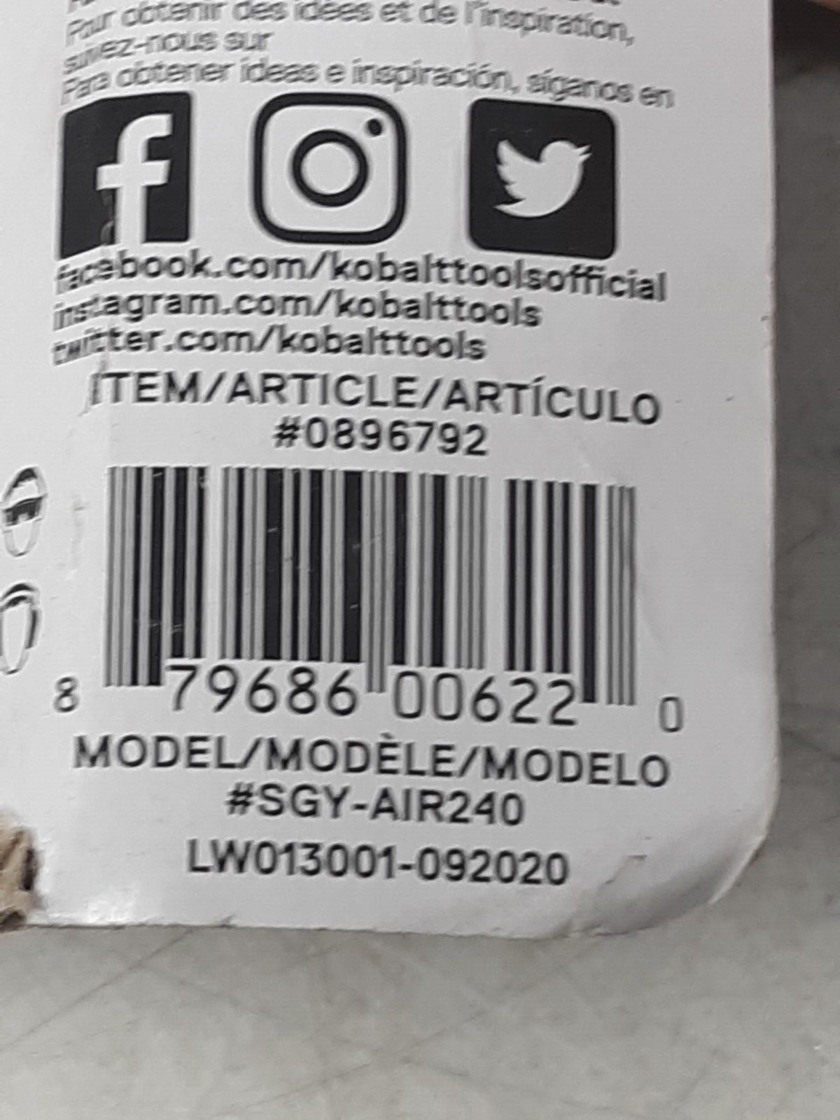 Kobalt SGY-AIR240 Push-Button Female Coupler 1/4-Inch NPT