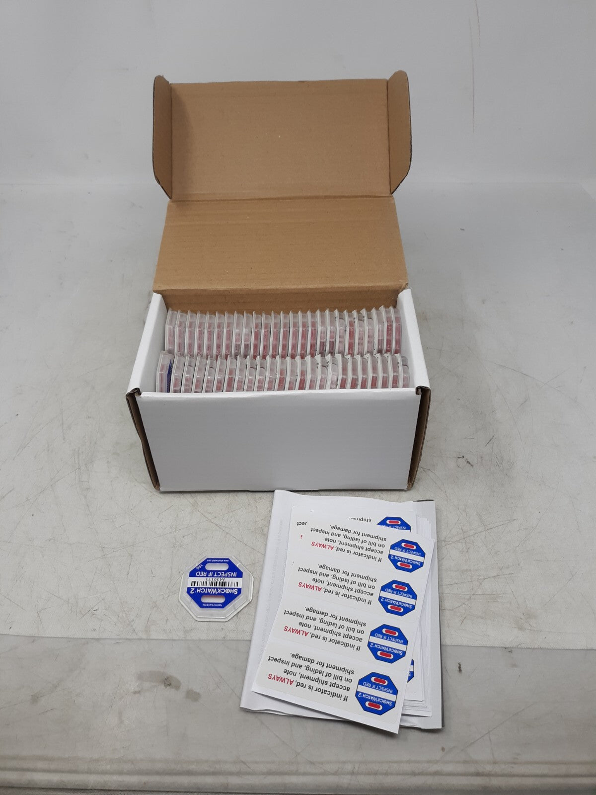 SpotSee ShockWatch 2 RF/IF RFID Transponder Tags 100 Pack SWRFID-10G Clear