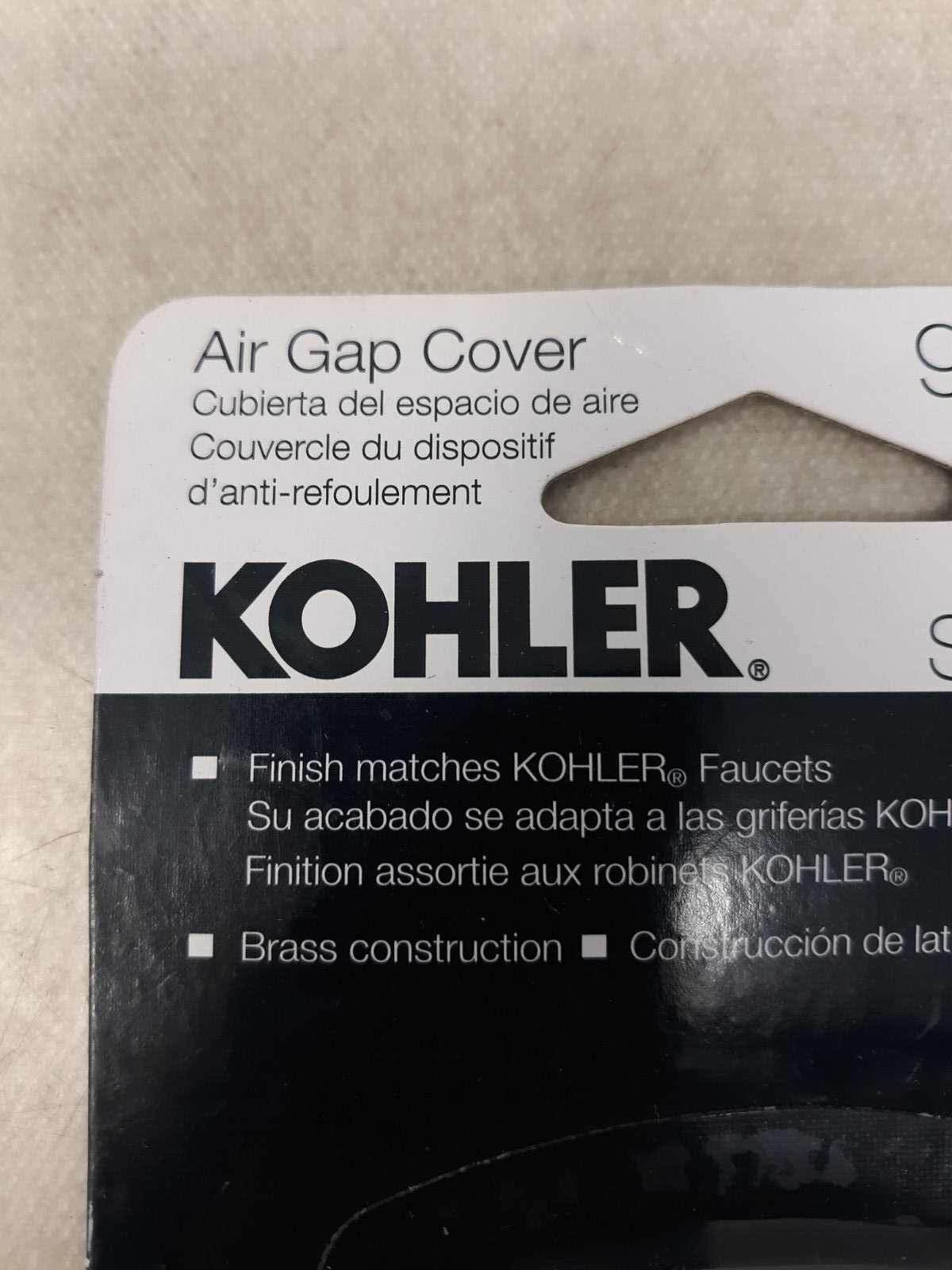 KOHLER K-9111-VS Air Gap Cover with Collar, Vibrant Stainless