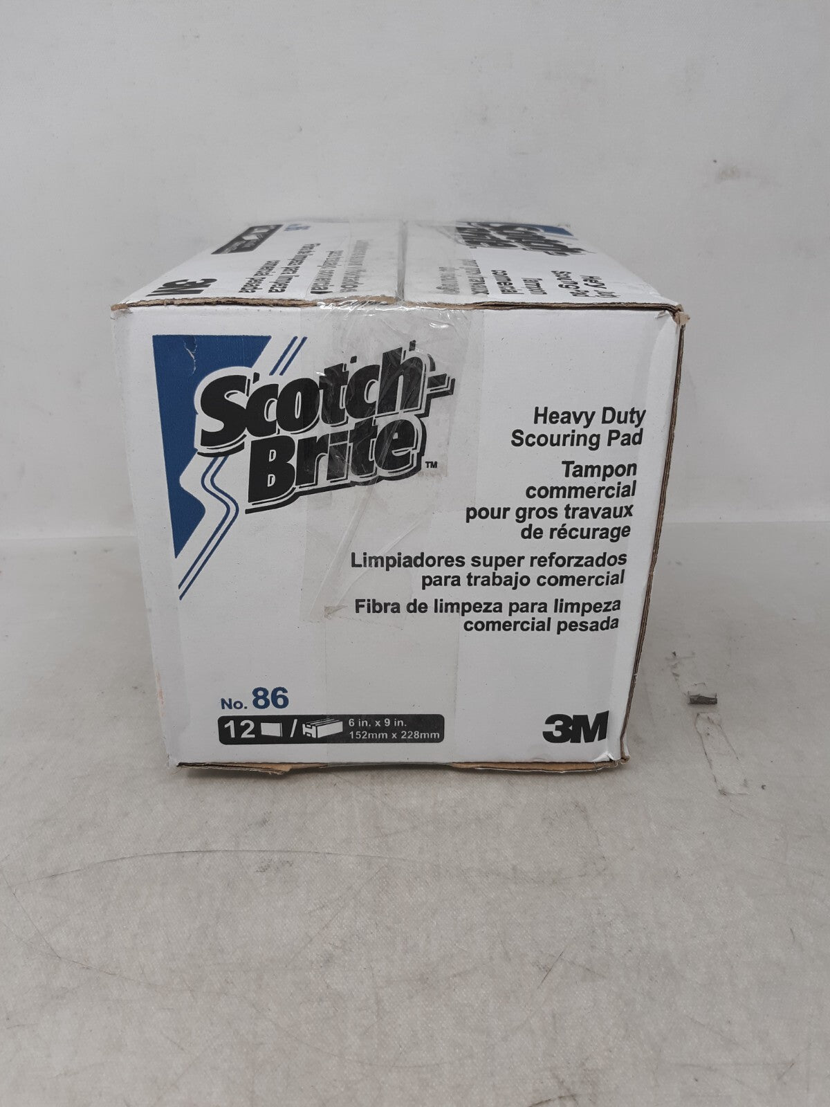 Scotch-brite Commercial Heavy-Duty Scouring Pad, Green, 6 x 9, 1 Dozen (MMM86)