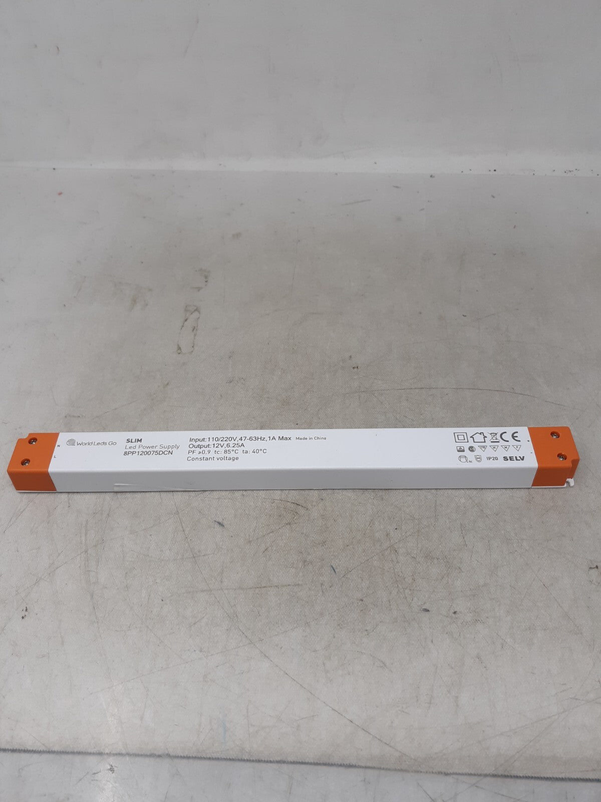 LED power supply transformer 12V 6.25A SLIM 8PP120075DCN