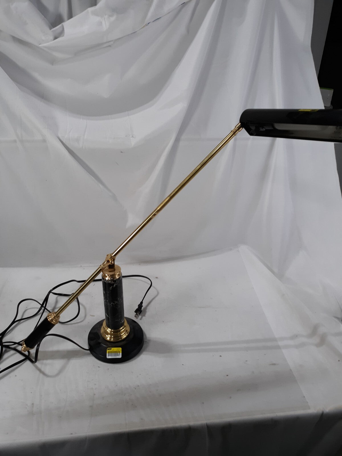 Black & Brass Balance Arm Piano Lamp Fluorescent Light