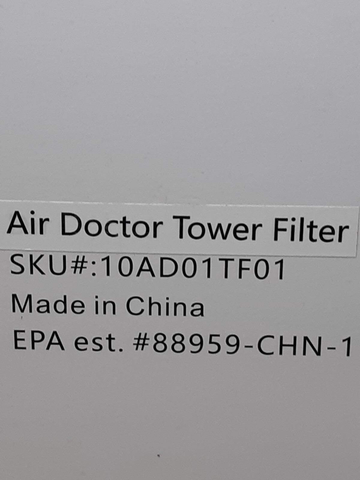 ADF1001 Replacement Filter Set Air Doctor Compatible 3-in-1 Purifier Hepa