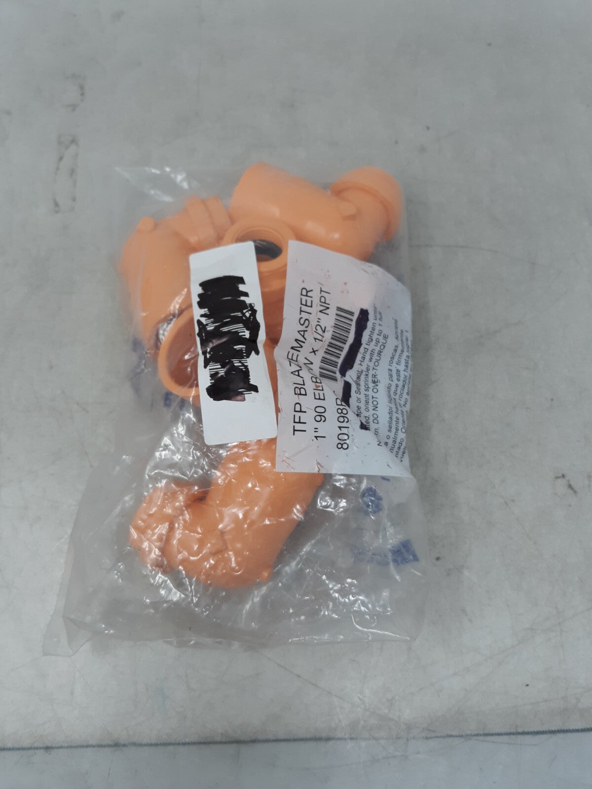 Lot of 5 TYCO TFP Blazemaster 1" x 1/2” 90 deg elbow CPVC 80198RS2 Orange