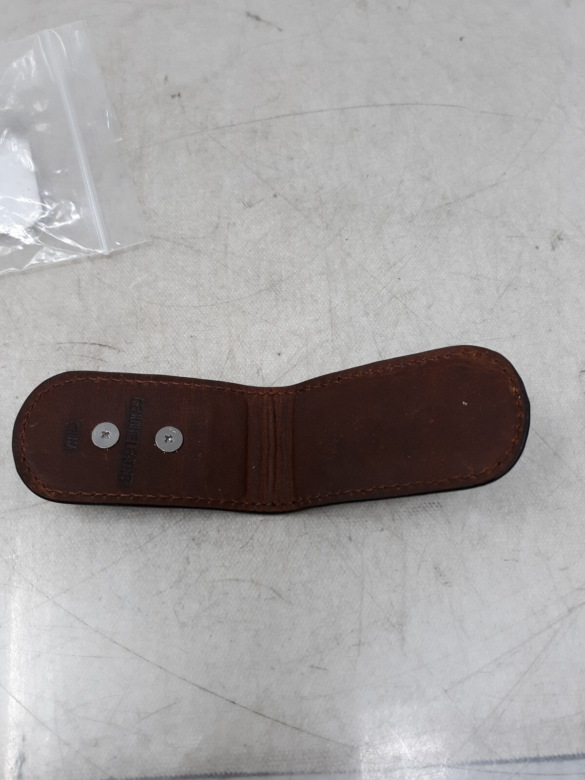 Oklahoma Sooners Genuine Leather Money Clip - Brown Magnetic