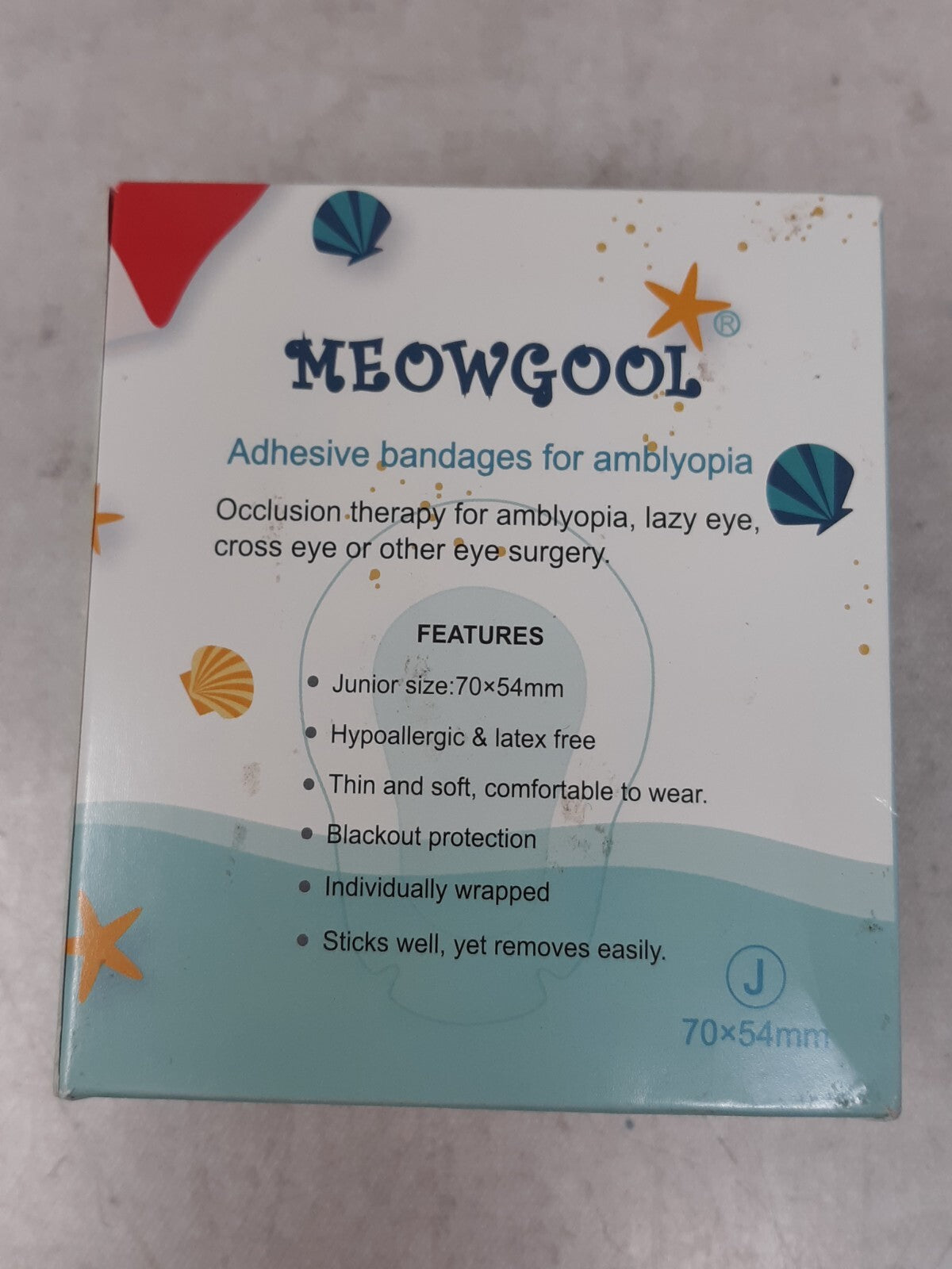 Meowgool Adhesive Eye Patches for Kids with Lazy Eye 30+3 Bonus Patches