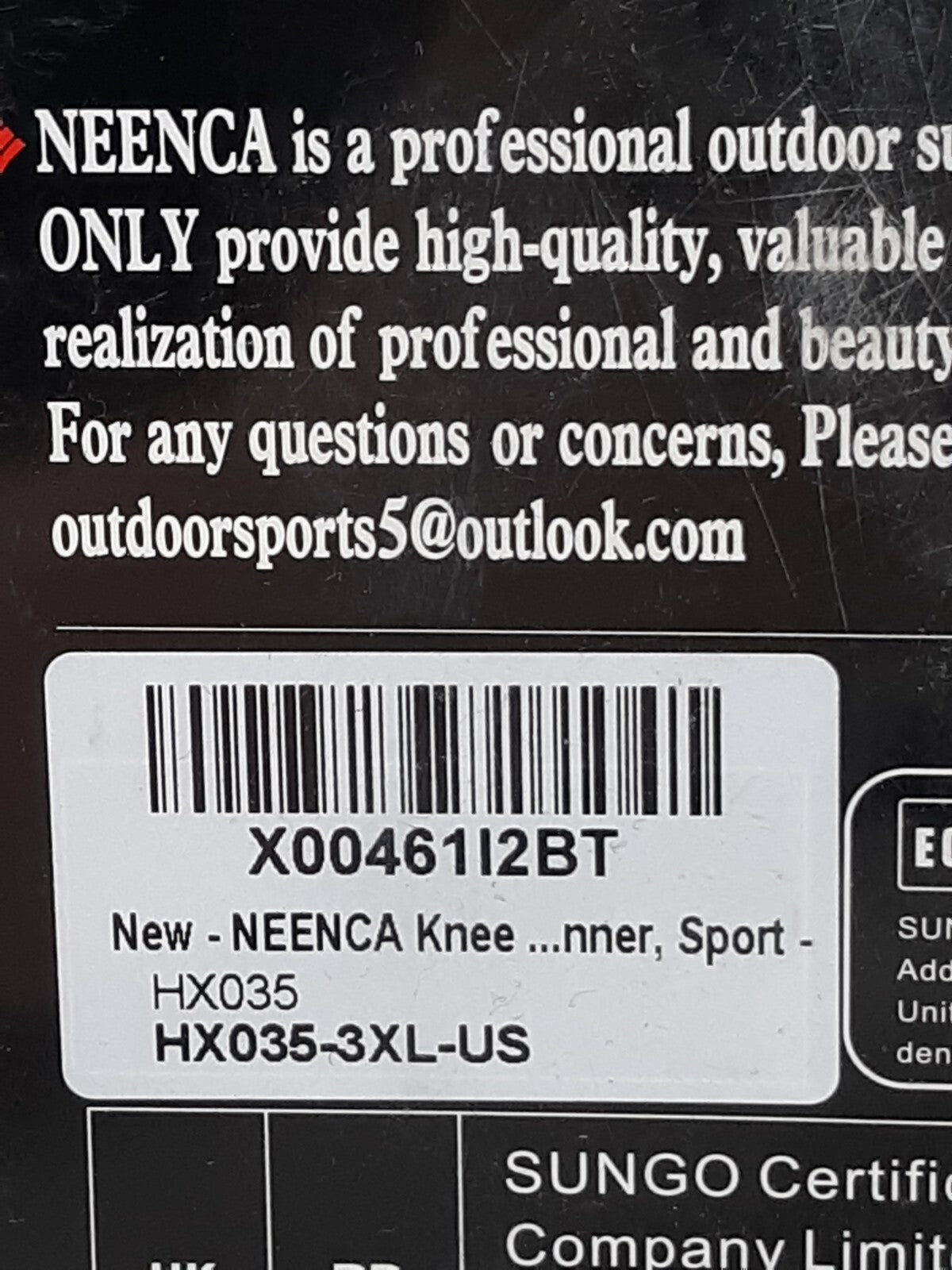 Neenca Knee Brace (gray/blue, size: 3XL)