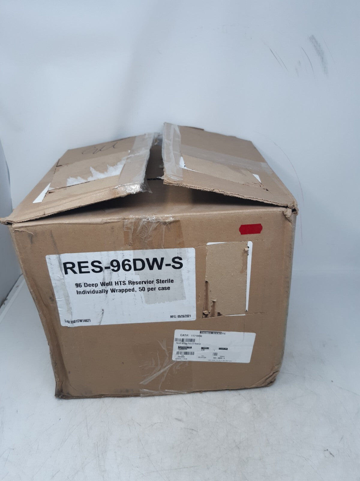 Lot of 50 Thomas Scientific RES-96DW-S 96 Deep Well HTS Reservoirs – Sterile, 27