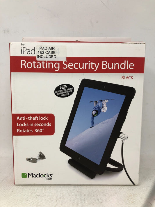 Maclock Rotating Security Bundle ~ Anti-Theft Display Case for Apple iPad 2/3/4