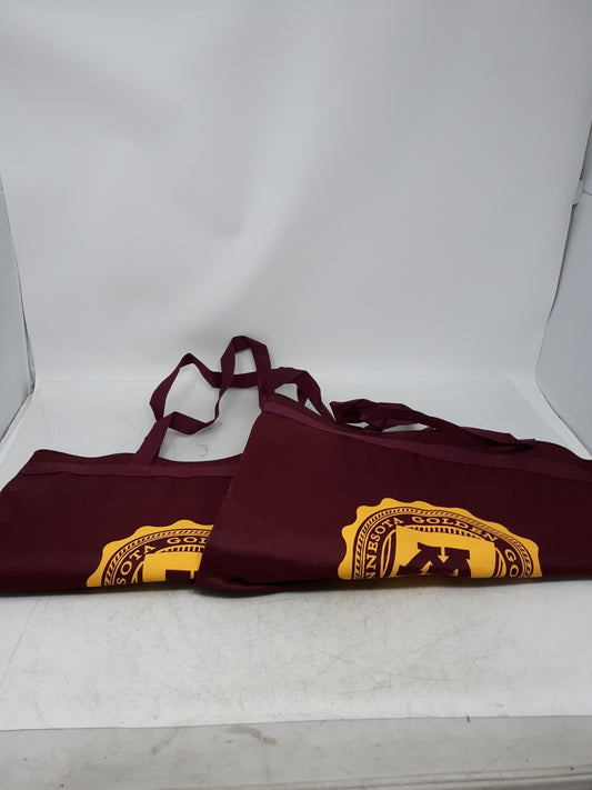 Lot of 2 Minnesota Golden Gophers Tote Bags Maroon Canvas