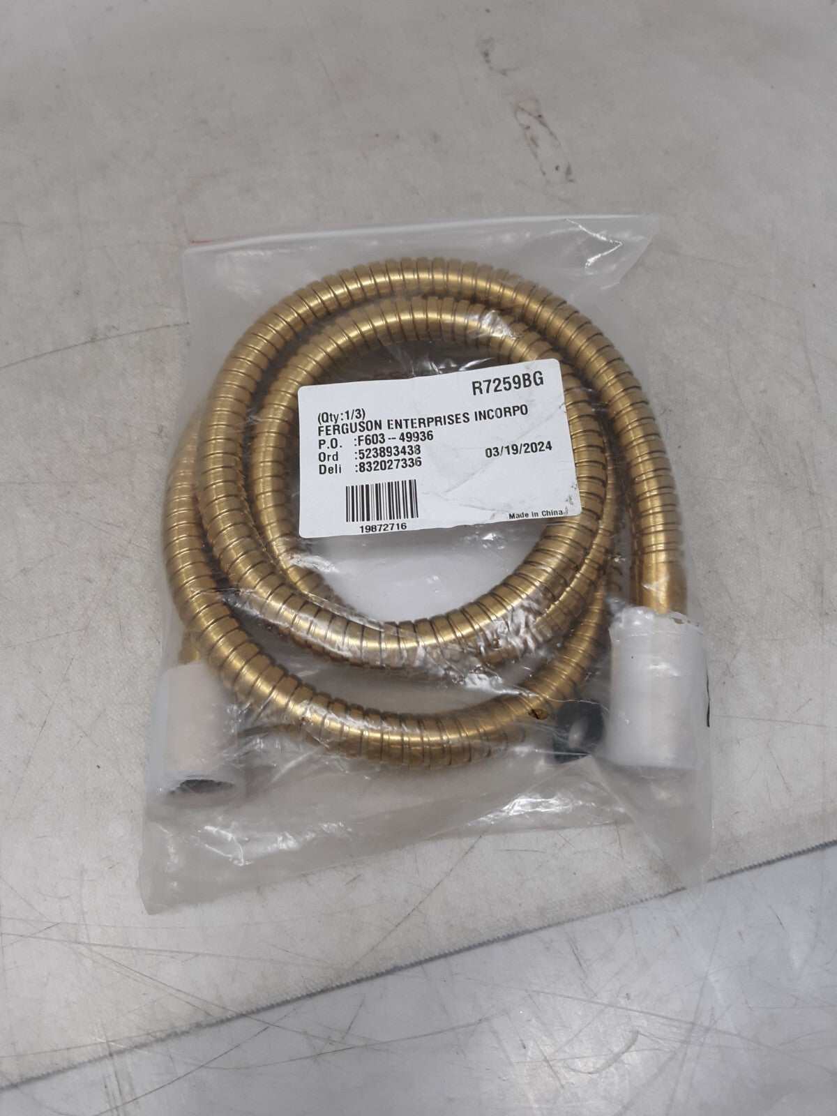 Riobel 59" Metal Shower Hose Brass 7259BG