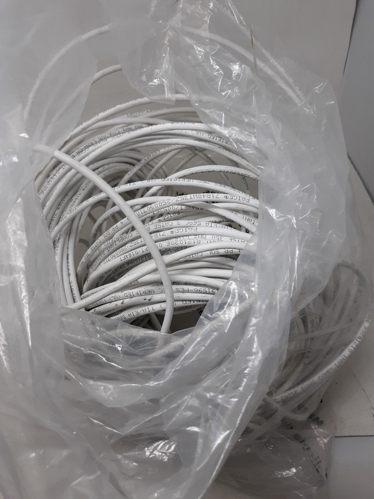 Paige 71B48WT35Z CAT 5e CMR UV 24/4pr Sol Ethernet Cable Spool 100ft White