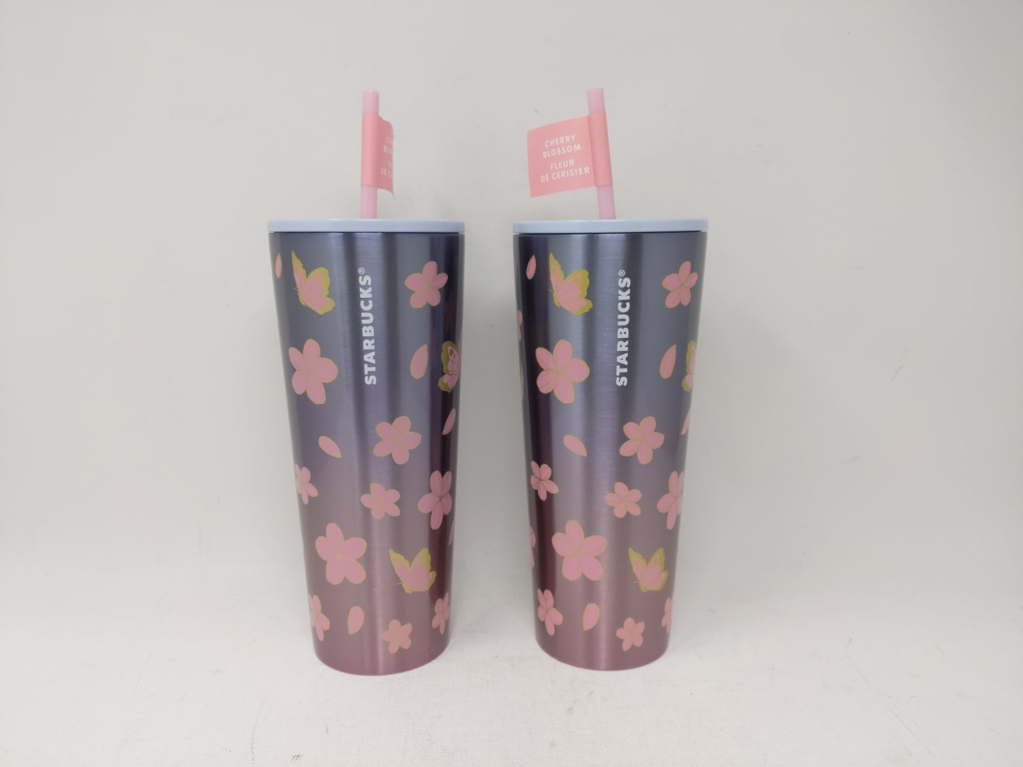 Starbucks 2025 SS Cherry Blossom Cold Cup Tumbler 24oz. 2PCS Give to a Friend :)