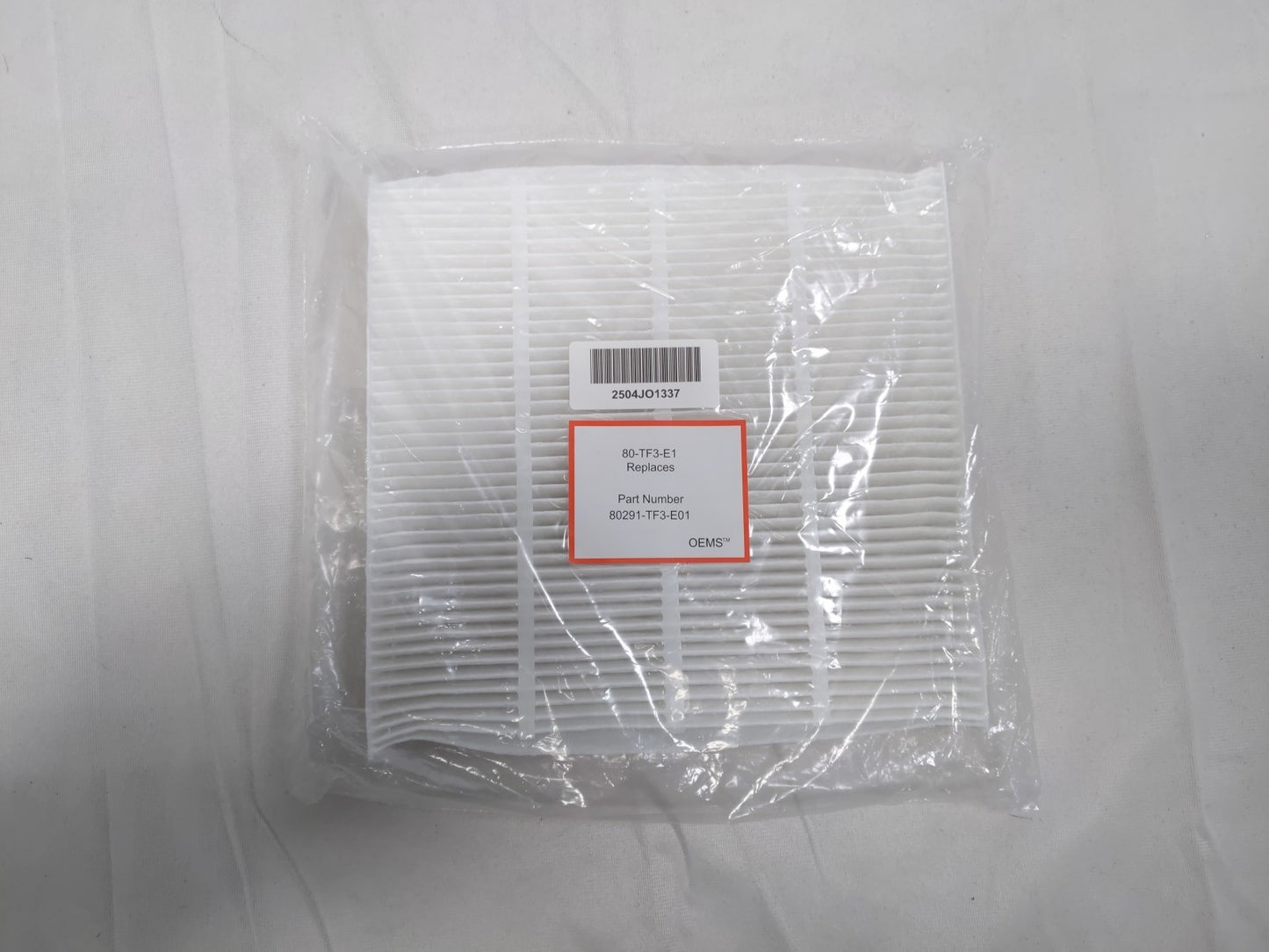 80291-TF3-E01 (OEM) HONDA CABIN AIR FILTER. Replaces 80-TF3-E1